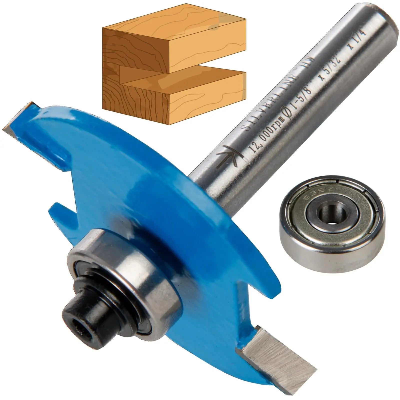 Silverline Biscuit Cutter Router Bits 1/4", 1/2", 8mm, 12mm