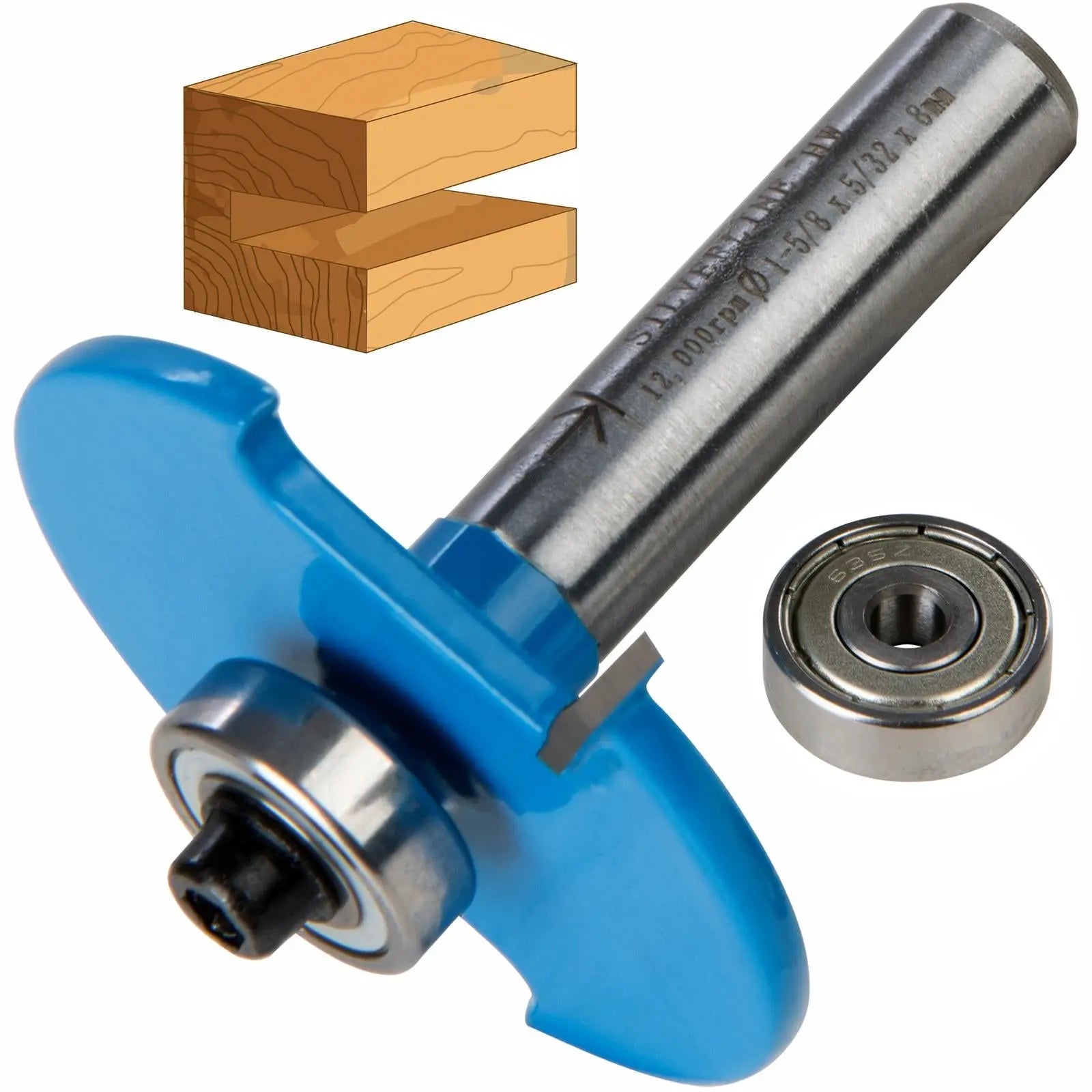 Silverline Biscuit Cutter Router Bits 1/4", 1/2", 8mm, 12mm