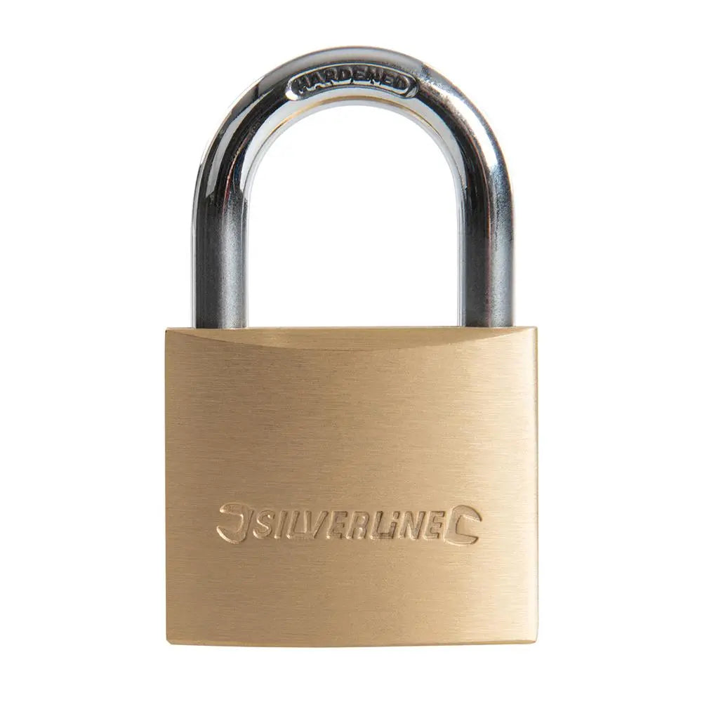 Silverline Brass Padlock 40mm MSS03  White Rose Tools