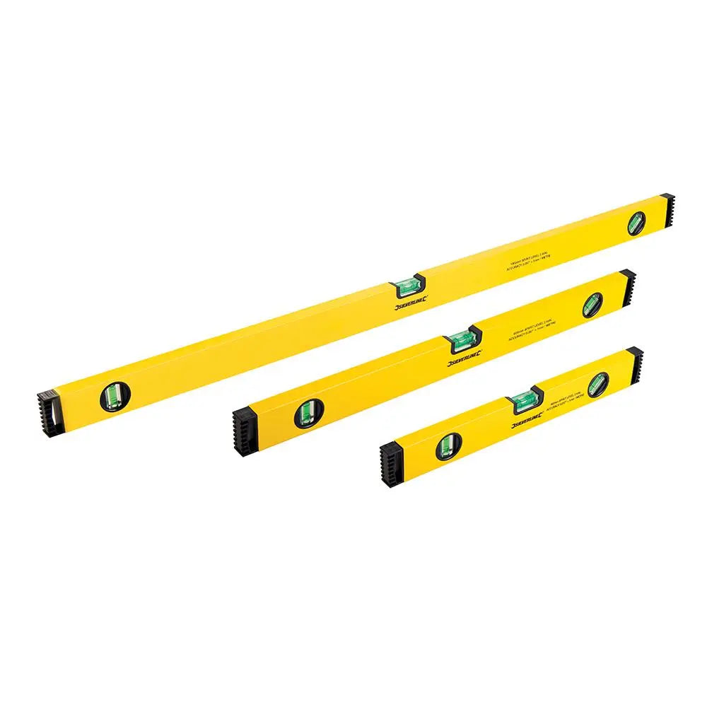 Silverline Builders Level Set 3pce 400, 600 & 1000mm 119688  White Rose Tools