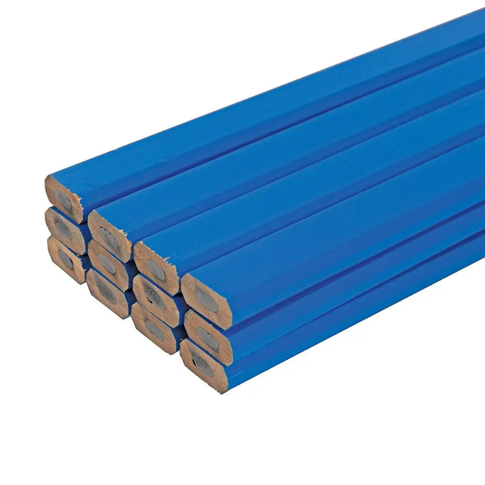 Silverline Carpenters Pencils & Sharpener Set 13pce 175mm 250227 White Rose Tools