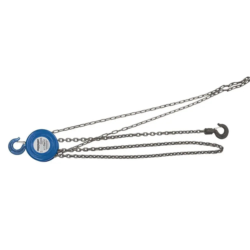 Silverline Chain Block 5000kg / 3m Lift Height 282517 White Rose Tools