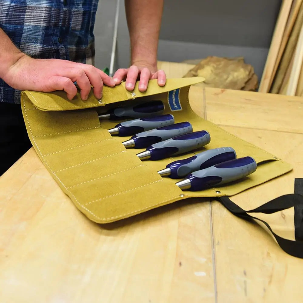 Silverline Chisel & Tool Roll 8 Pocket 440 x 380mm CB07 White Rose Tools