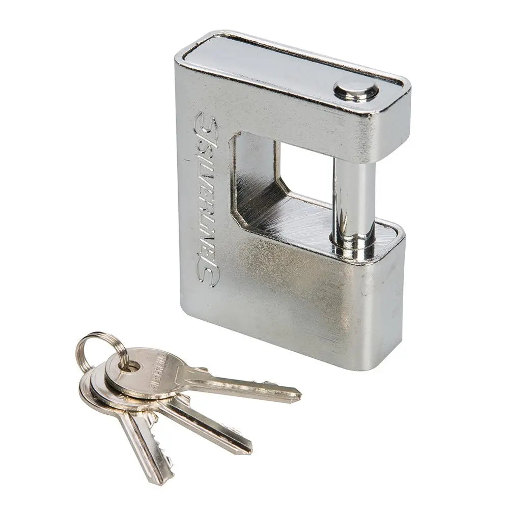 Silverline Close Armoured Shutter Lock Padlock 80mm 380651  White Rose Tools