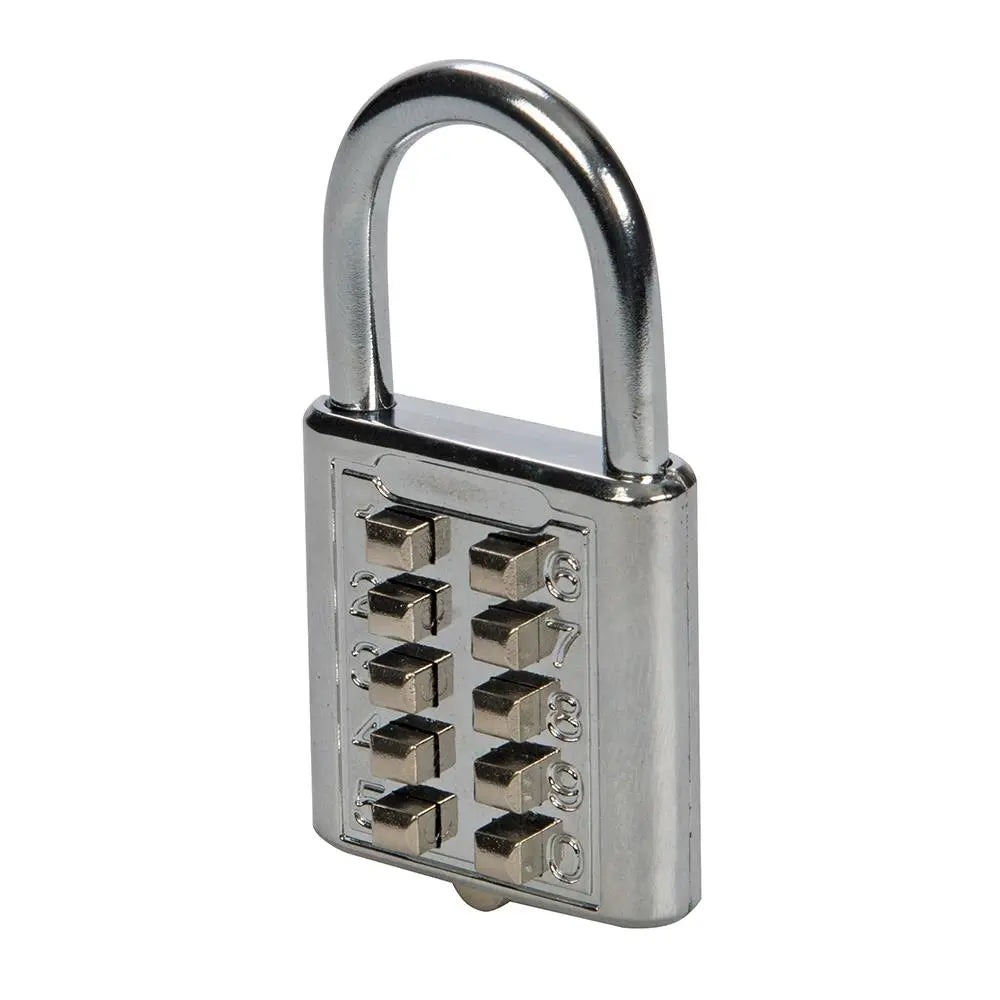 Silverline Digital Combination Padlock 10-Digit 38mm 960640  White Rose Tools