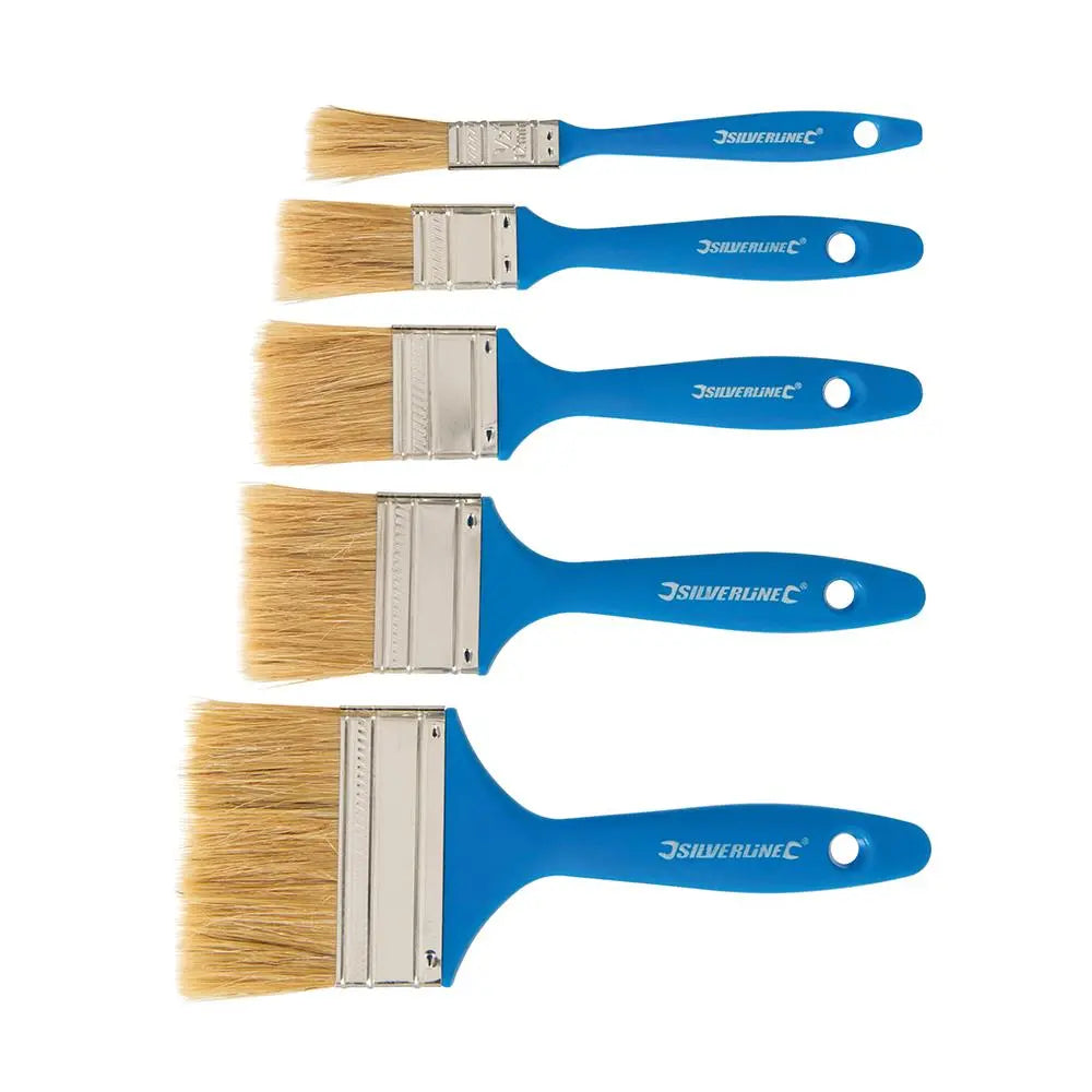 Silverline Disposable Paint Brush Set 5pce  White Rose Tools