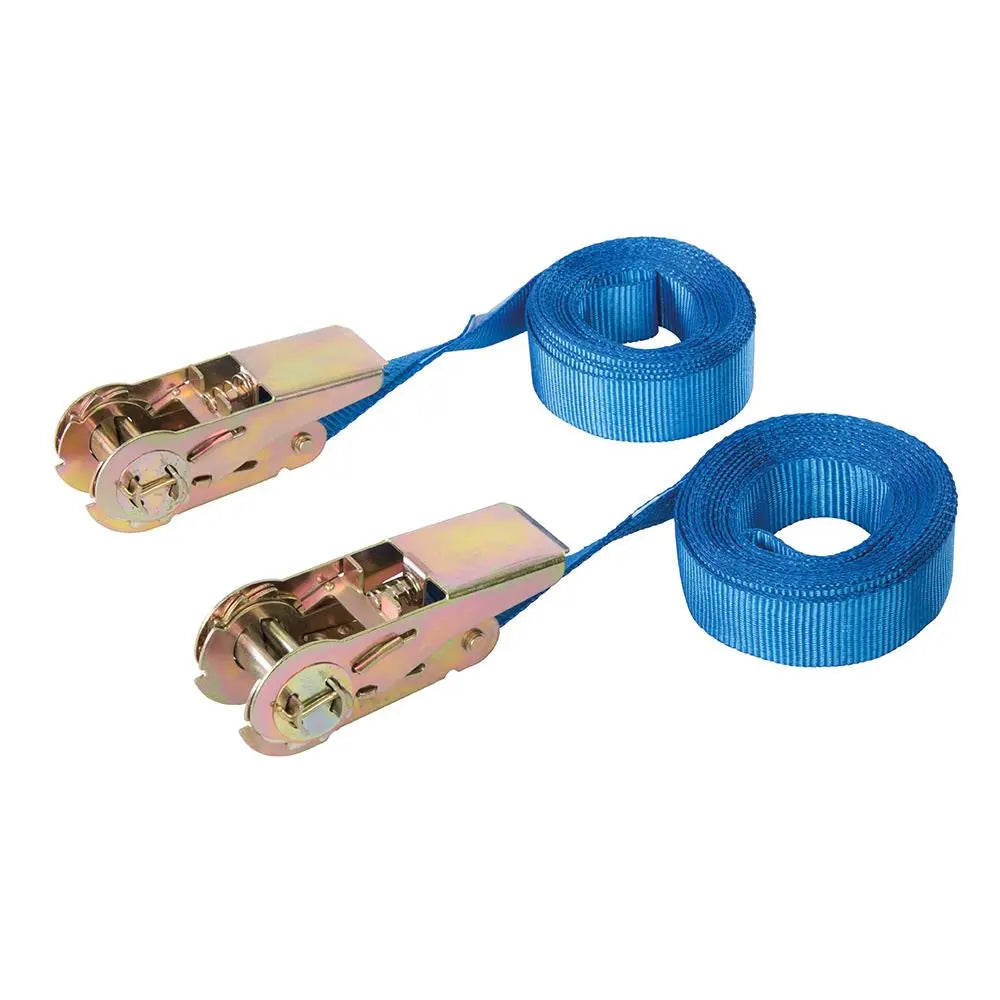 Silverline Endless Ratchet Tie-Down Strap 2pk 5m x 25mm - Rated 500kg Capacity 1000kg 566269 White Rose Tools