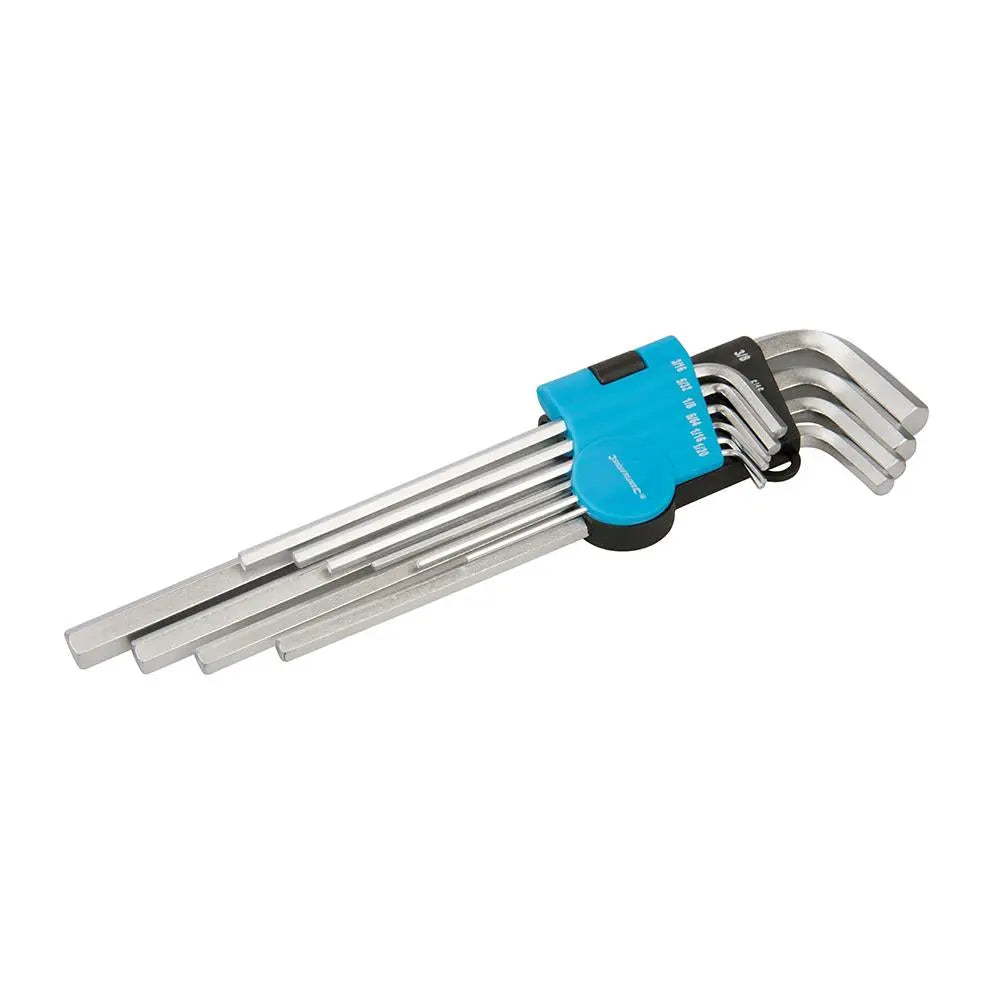 Silverline Expert Hex Key Imperial Set 10pce 1/16" - 3/8" 589679  White Rose Tools