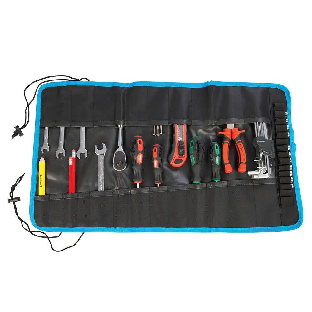 Silverline Expert Tool Roll 760x300mm Carry Bag Multi Pocket Strong Handles