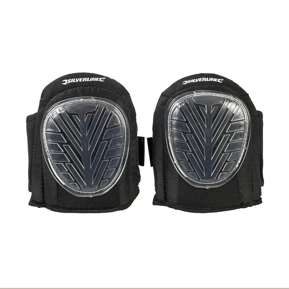 Silverline Hard Cap Gel Knee Pads Adjustable 633711 White Rose Tools