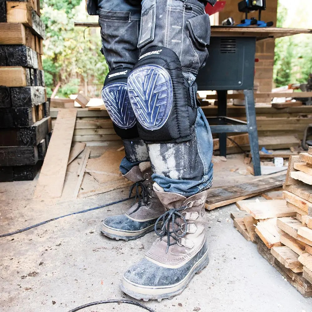 Silverline Hard Cap Gel Knee Pads Adjustable 633711 White Rose Tools