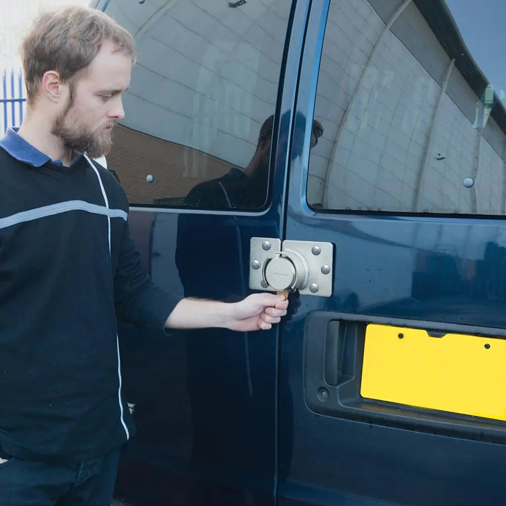 Silverline Heavy Duty Van Lock & Hasp 73mm 633786 White Rose Tools