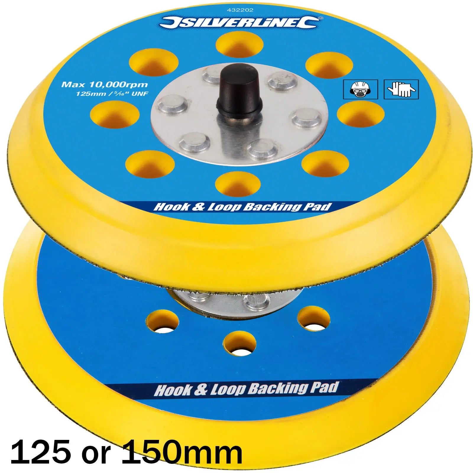 Silverline Hook & Loop Backing Pad 5/16" UNF 125 Or 150mm