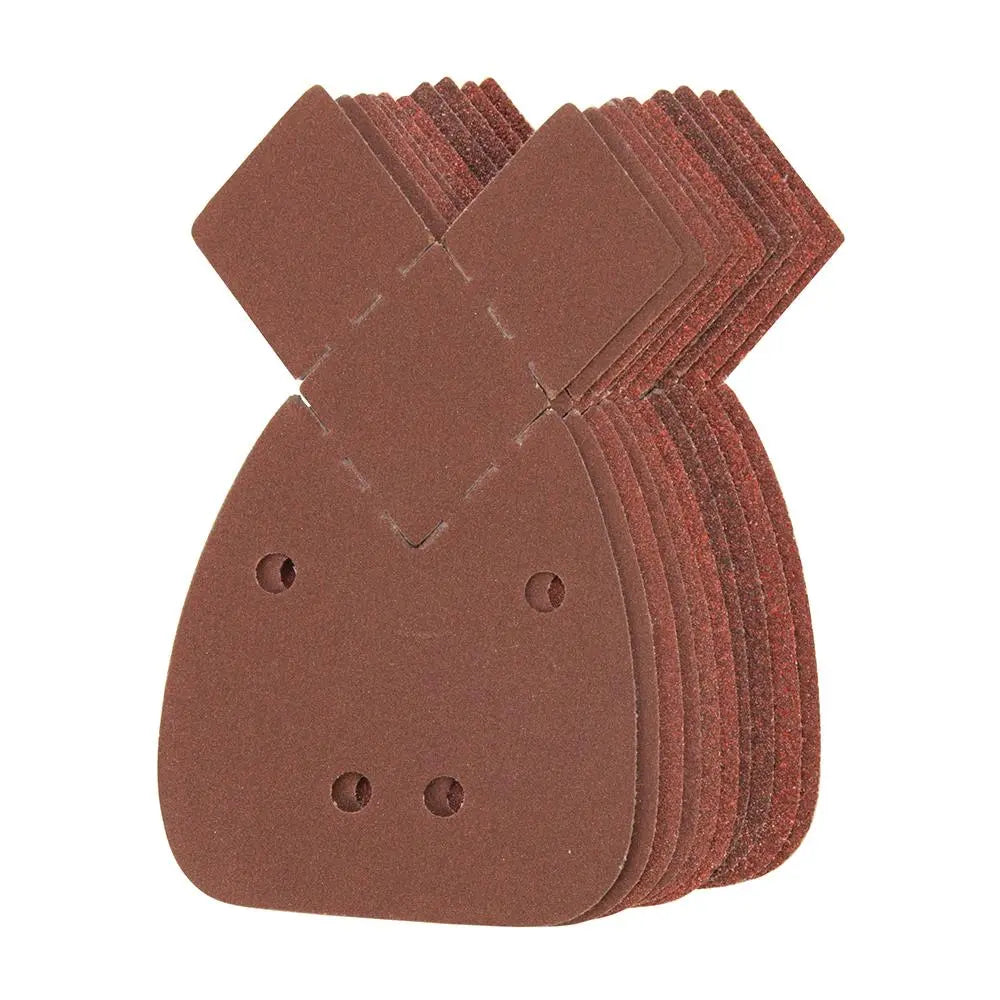 Silverline Hook & Loop Detail Sander Sheets 2 Tips 140mm 10pk x 40, 60, 80, 120, 240G 597635 White Rose Tools