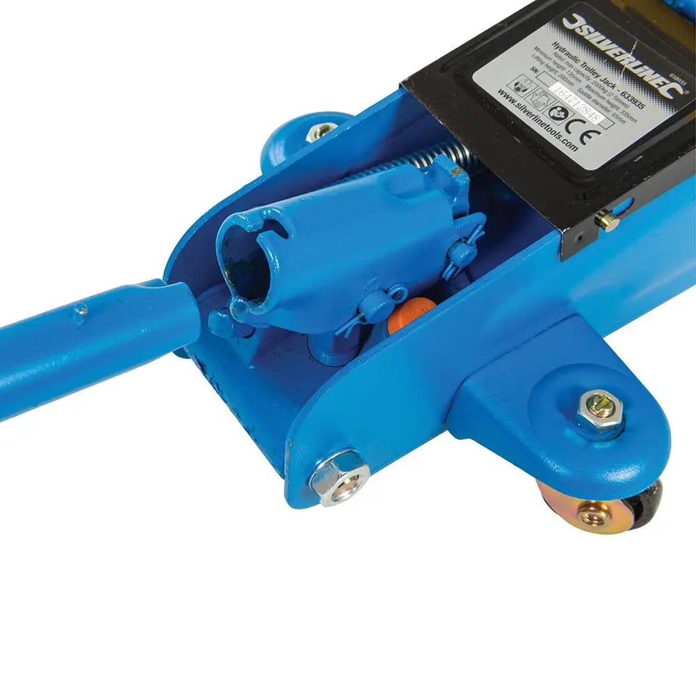 Silverline Hydraulic Trolley Jack 2 Tonne 633935  White Rose Tools