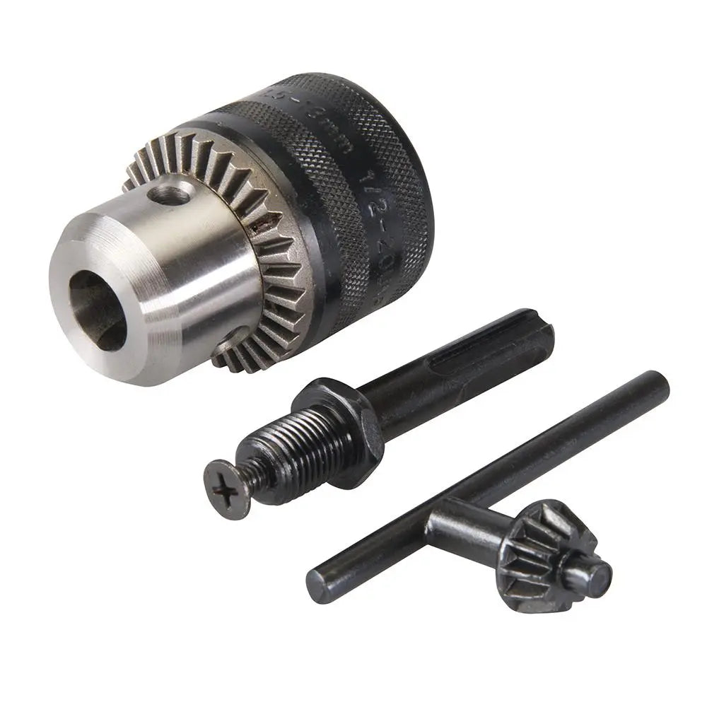 Silverline Keyed Chuck, Key & SDS Plus Adaptor Kit 3pce 13mm - 1/2" 20UNF 292703 White Rose Tools