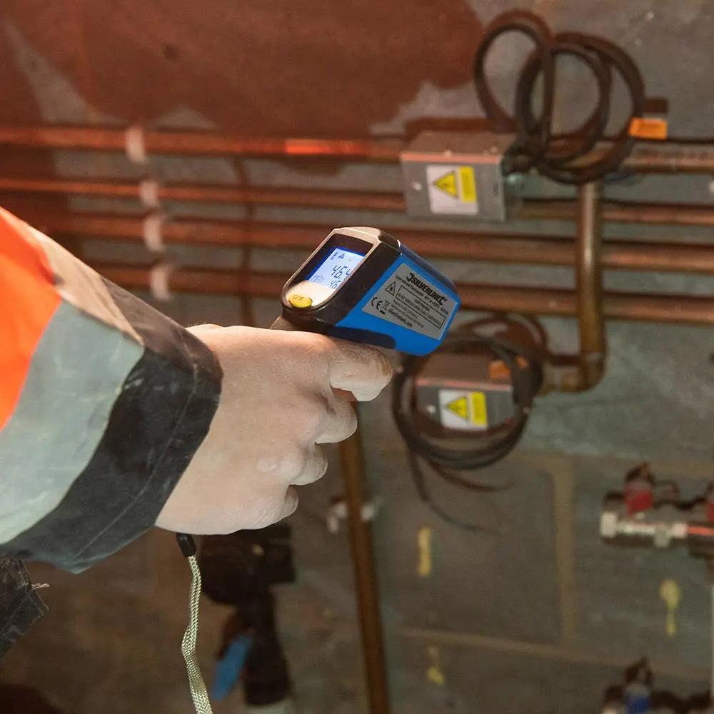 Silverline Laser Infrared Thermometer -38°C to +520°C 633726  White Rose Tools
