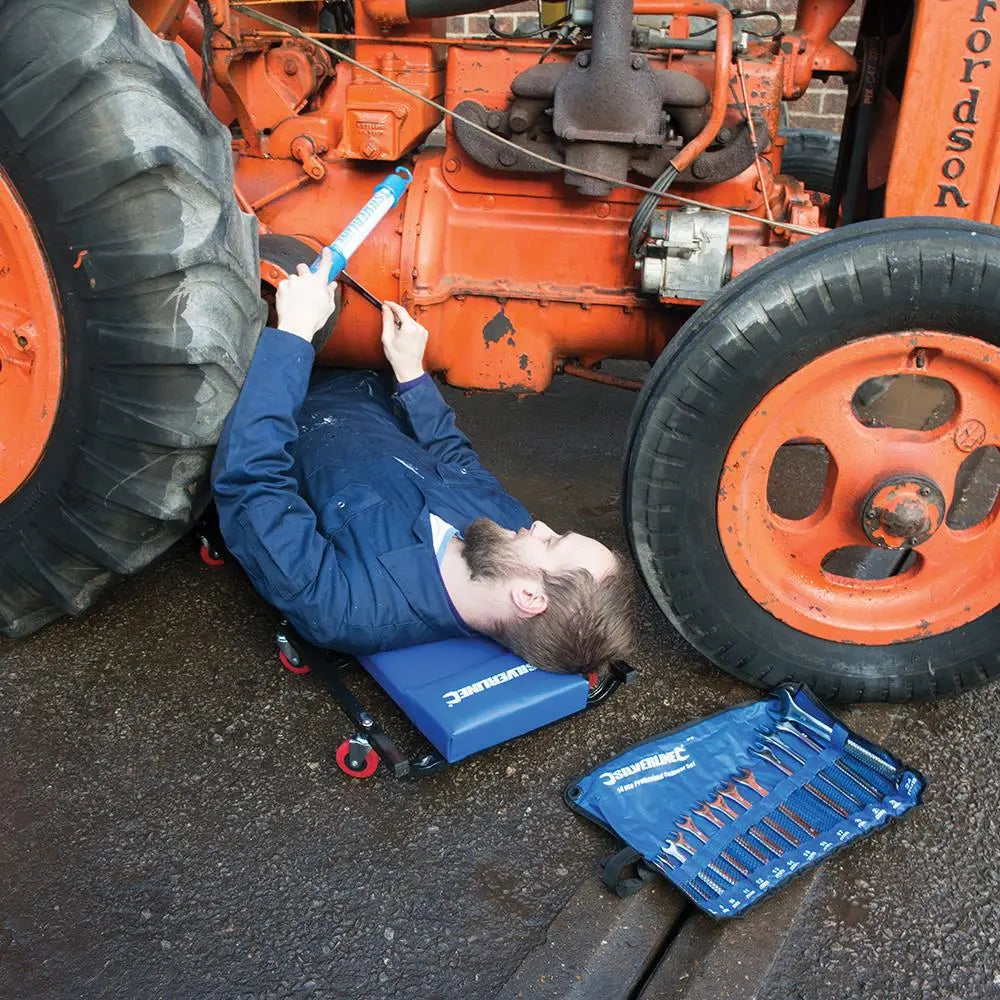 Silverline Mechanics Creeper 6 Wheel 783171 White Rose Tools