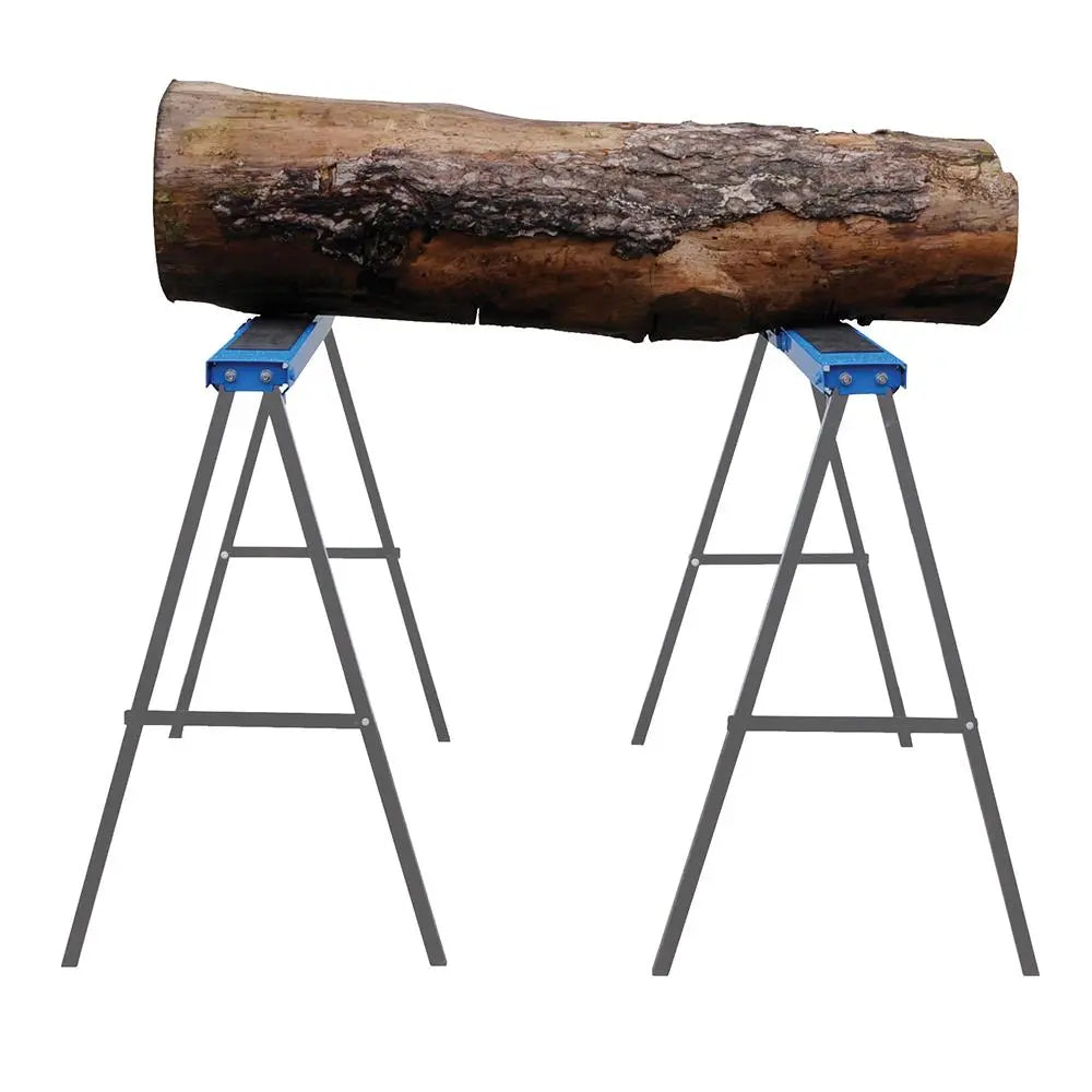 Silverline Metal Saw Horse Twin Pack 125kg 783160 White Rose Tools