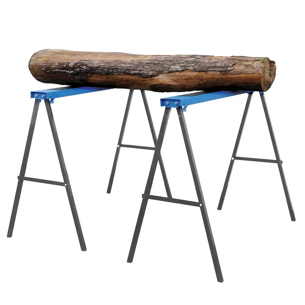 Silverline Metal Saw Horse Twin Pack 125kg 783160 White Rose Tools