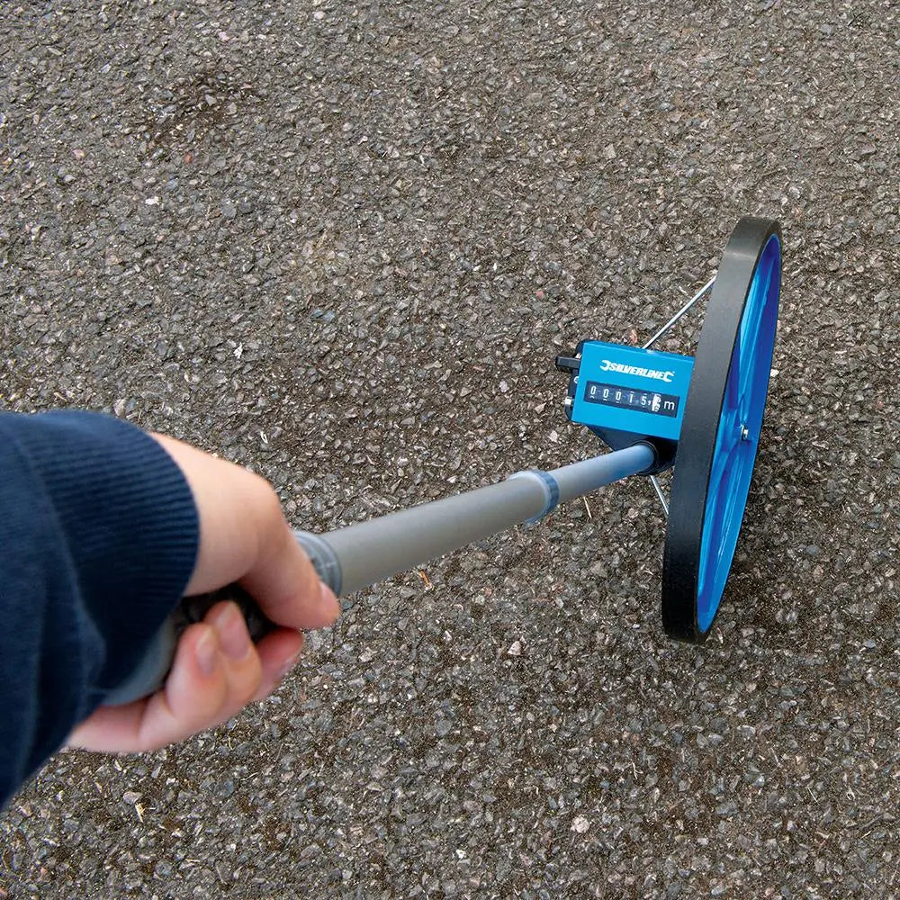 Silverline Metric Measuring Wheel 0 - 99,999.9m 633468  White Rose Tools