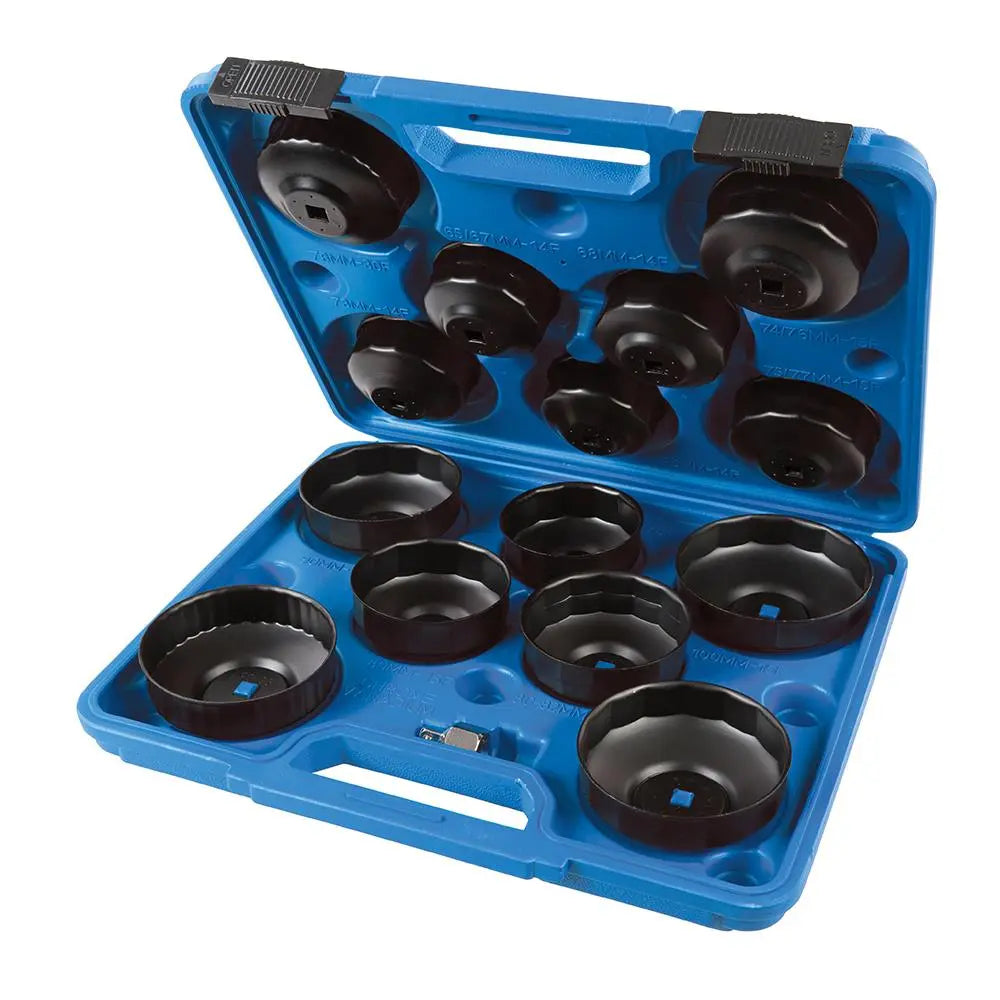 Silverline Oil Filter Wrench Set 15pce 65 - 93mm 952159  White Rose Tools