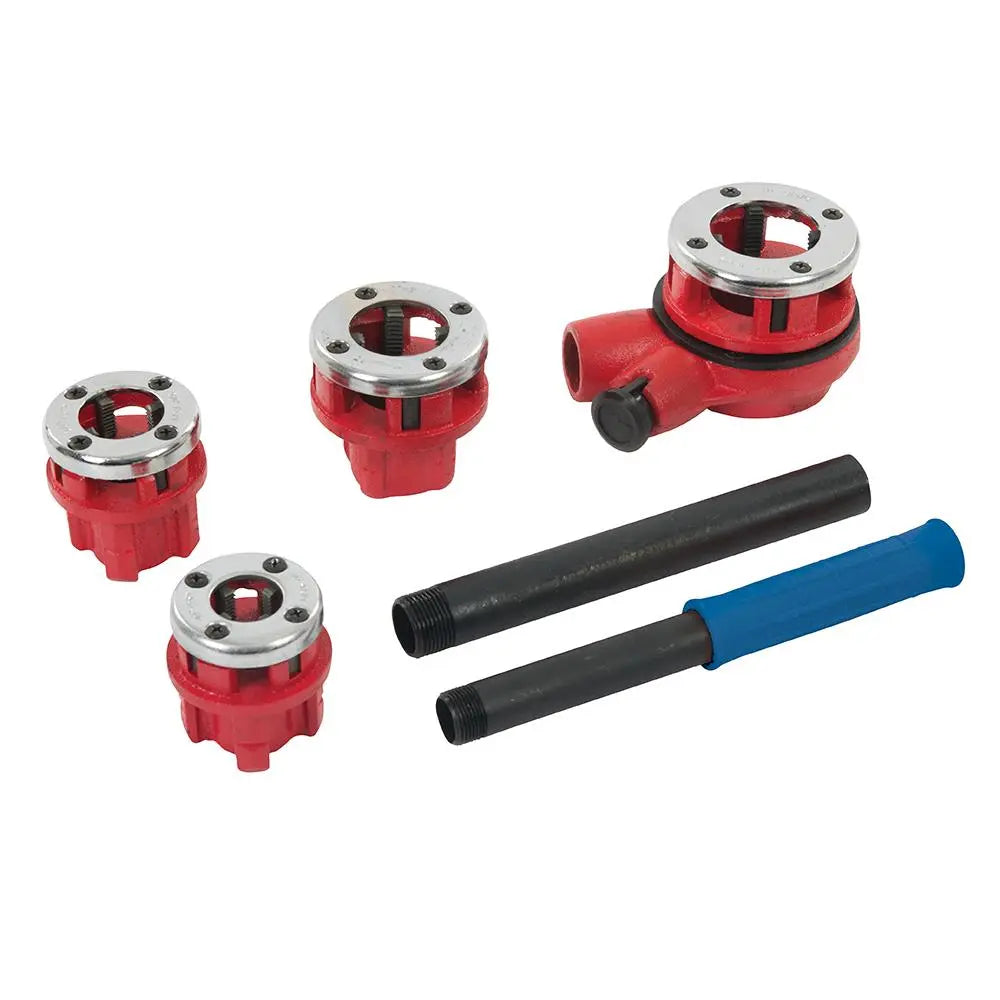 Silverline Pipe Threading Kit 5pce 1/2”, 3/4”, 1” & 1-1/4” BSPT 868556  White Rose Tools