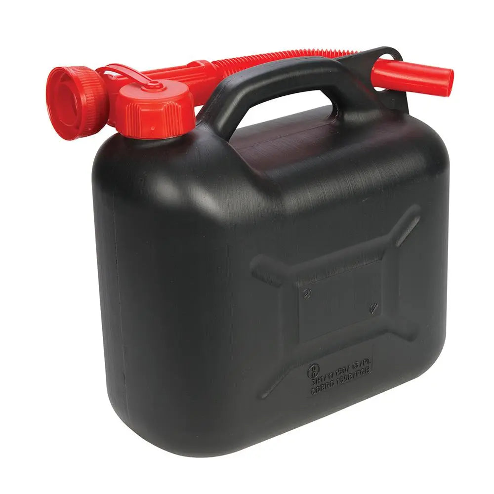 Silverline Plastic Fuel Can 5Ltr Black 199991  White Rose Tools