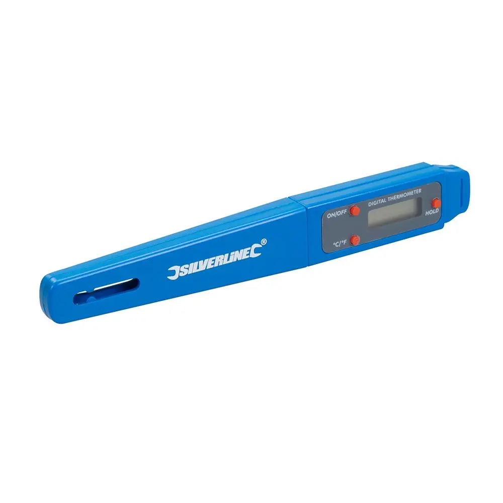 Silverline Pocket Digital Probe Thermometer Slimline Food Meat BBQ Cooking