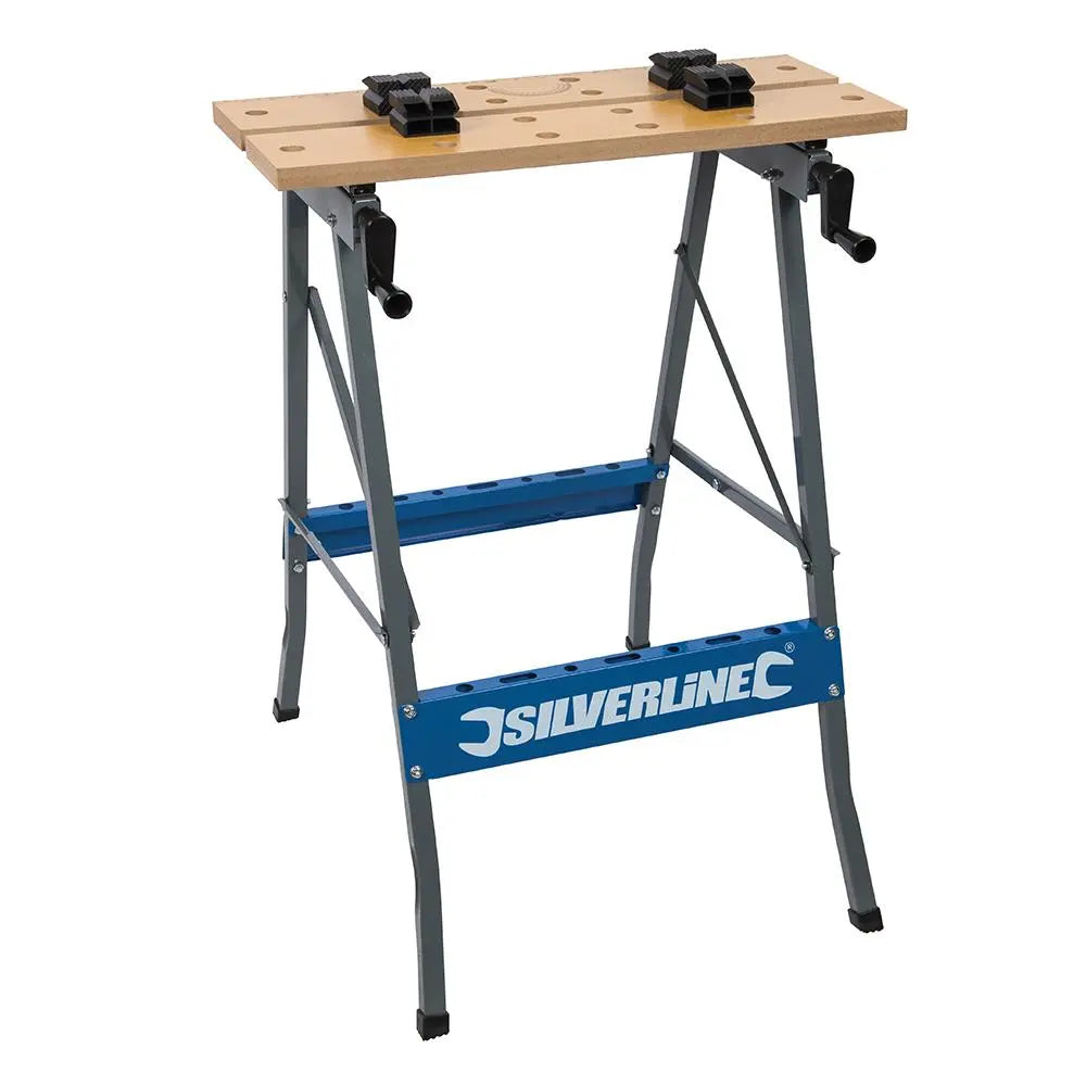 Silverline Portable Workbench 100kg TB01  White Rose Tools
