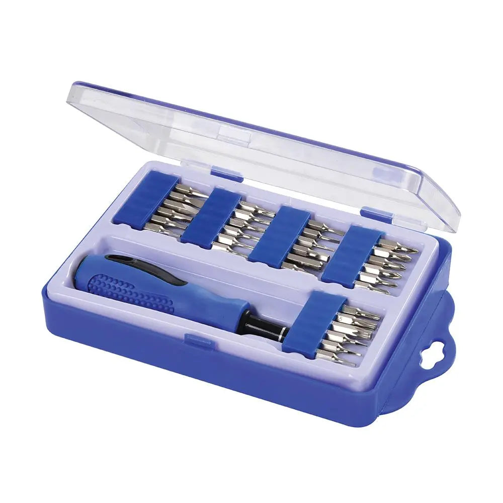Silverline Precision Screwdriver Bit Set 31pce 633956  White Rose Tools