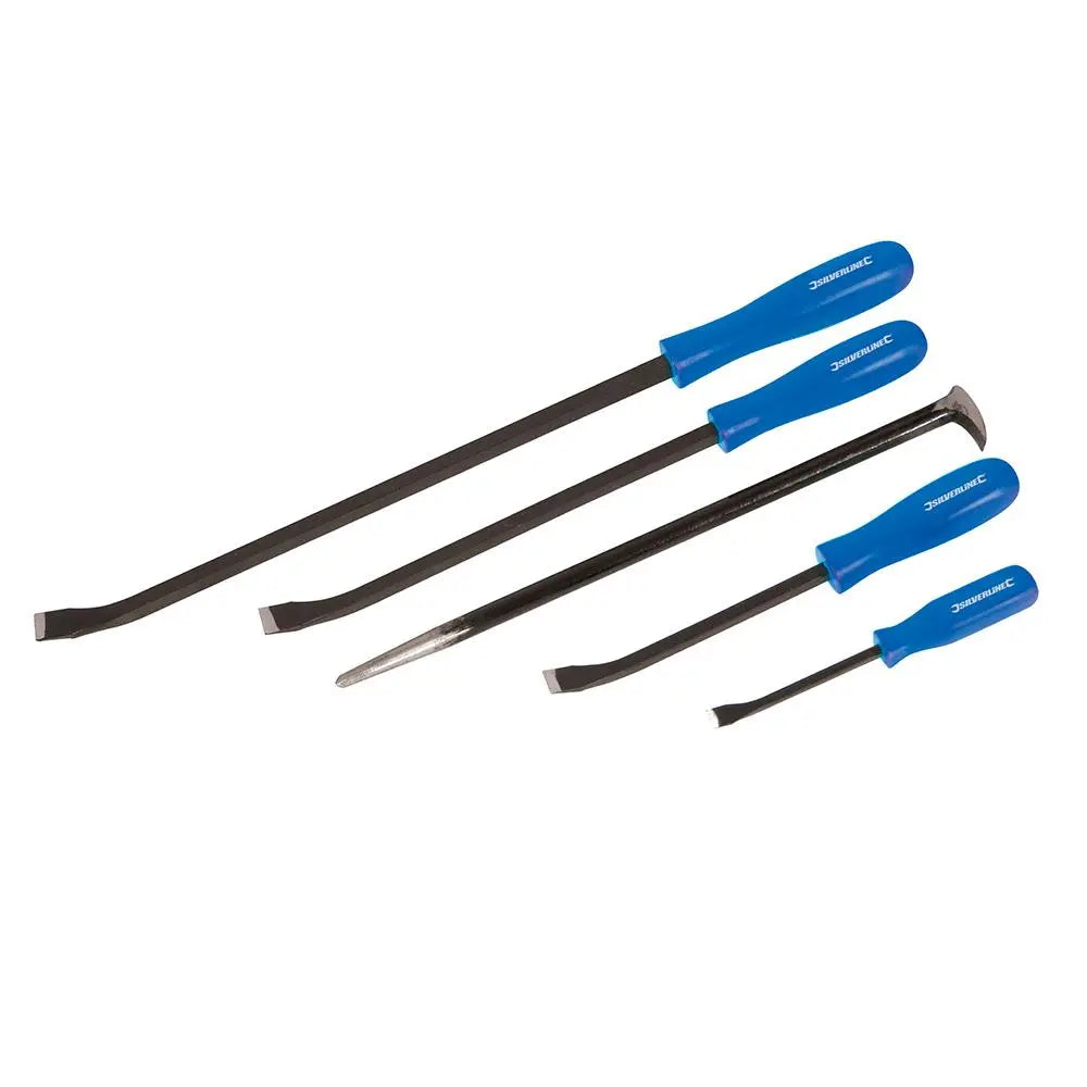Silverline Pry Bar Set 5pce 868501  White Rose Tools
