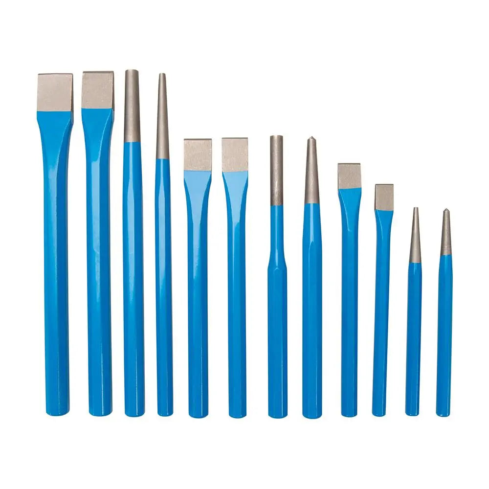 Silverline Punch & Chisel Set 12pce PC05 White Rose Tools