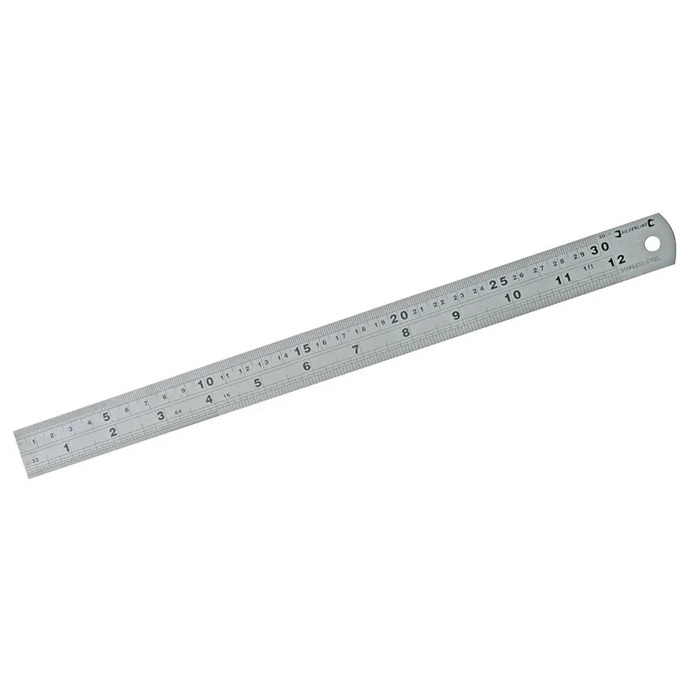 Silverline Stainless Steel Rule 150mm, 300mm or 600mm