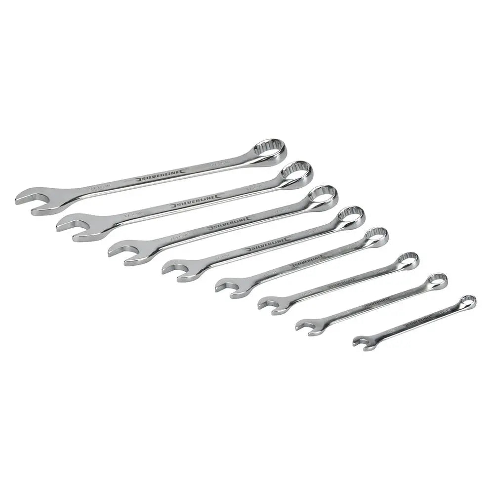 Silverline Whitworth Spanner Set 8pce 1/8 - 9/16" 633967  White Rose Tools