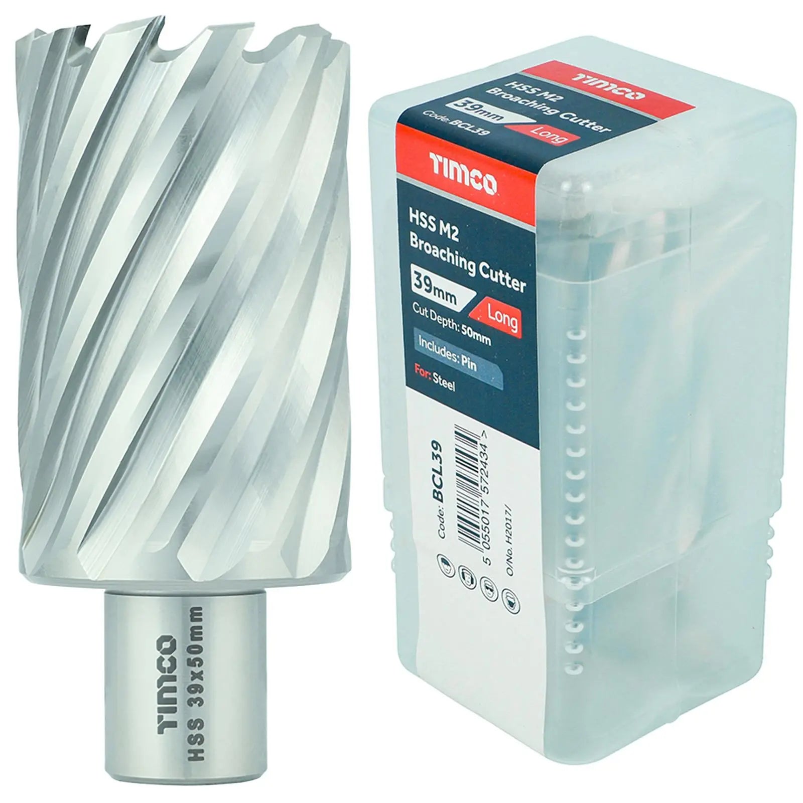 TIMCO Broaching Cutters M2 HSS Steel Mag Drill Bit and Replacement Pilot Pins - Choose Size  White Rose Tools