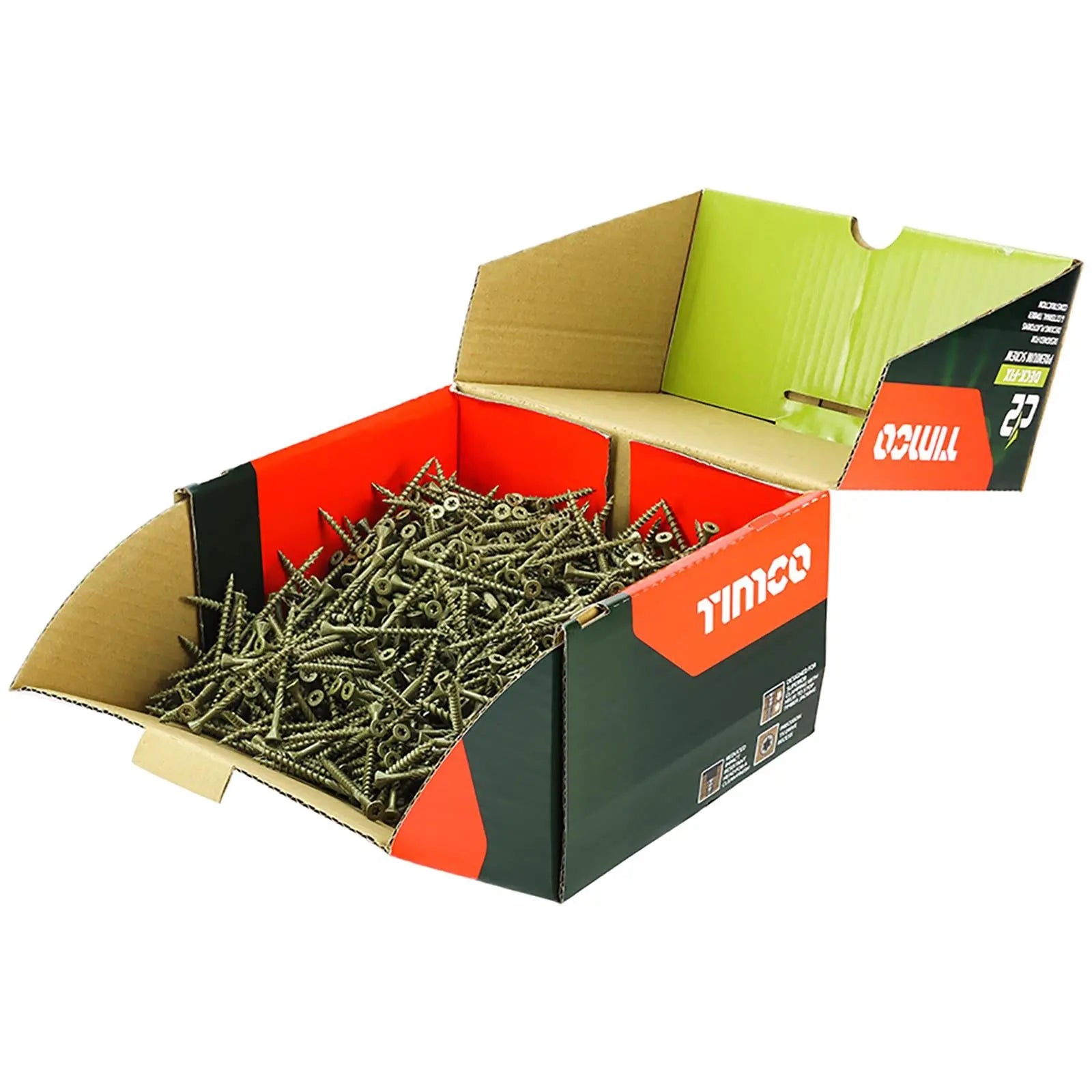 TIMCO C2 Deck Fix Premium Decking Screws Torx Exterior Green Timber Construction White Rose Tools