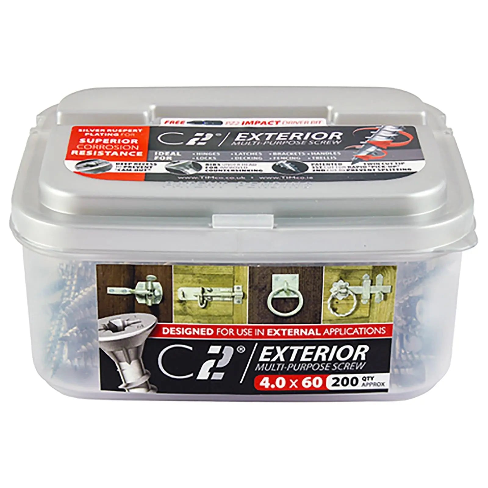 TIMCO C2 Exterior Strong Fix Premium External Screws Pozi Tub Ironmongery Decking Fencing White Rose Tools