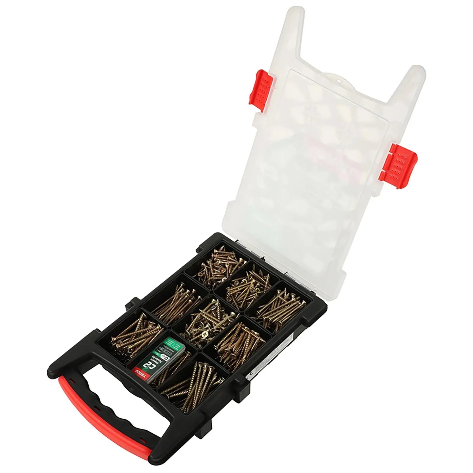 TIMCO C2 Strong Fix Pozi Grab Pack Premium Wood Screws 600 Pieces in Divider Storage Case White Rose Tools