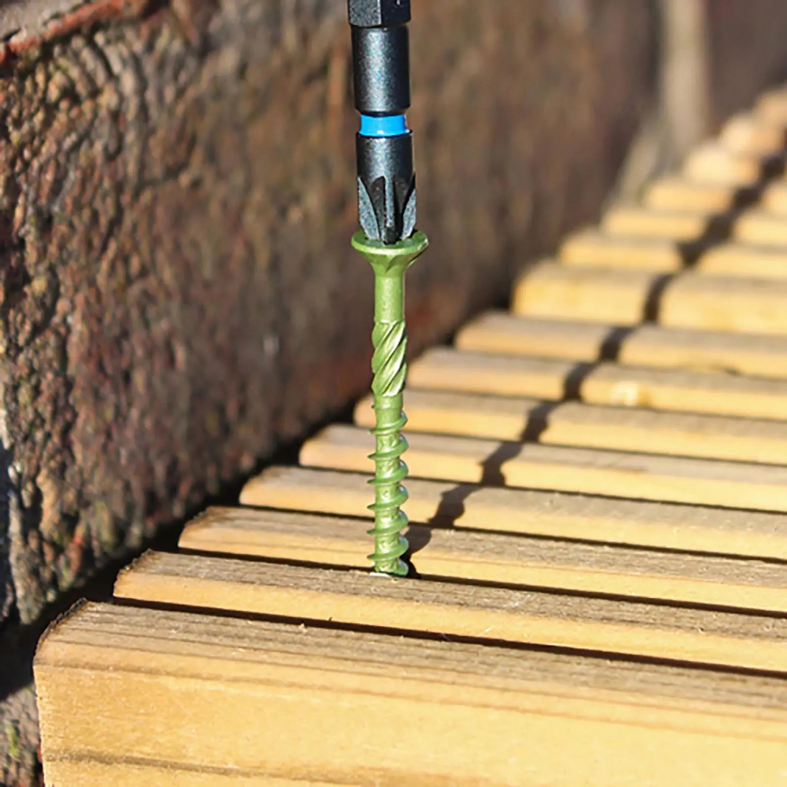 TIMCO Decking Screw Countersunk Exterior Green Organic 4.5 x 60mm Pozi 1500 Tub