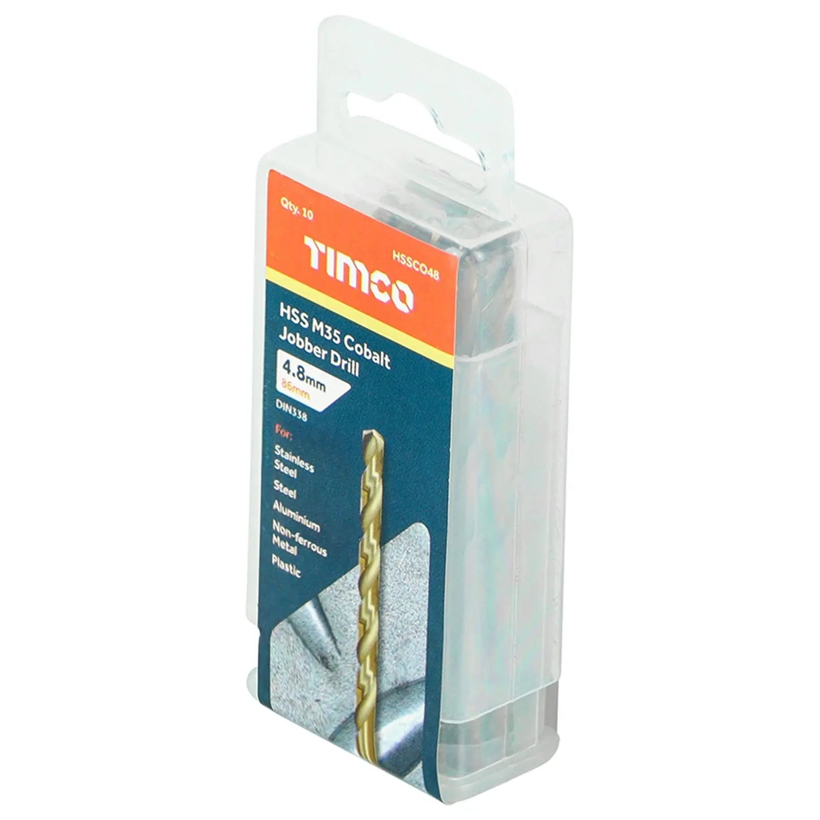 TIMCO HSS Cobalt Jobber Metal Drill Bits M35 Tube DIN338 1-13mm - Choose Size White Rose Tools