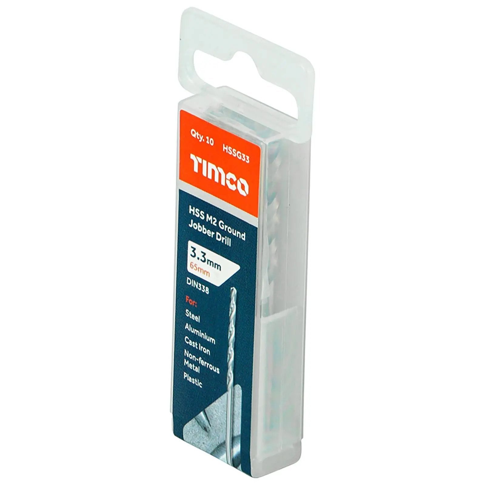 TIMCO HSS Drill Bits M2 Ground Jobber Drill Bit Pack DIN338 - Choose Size  White Rose Tools
