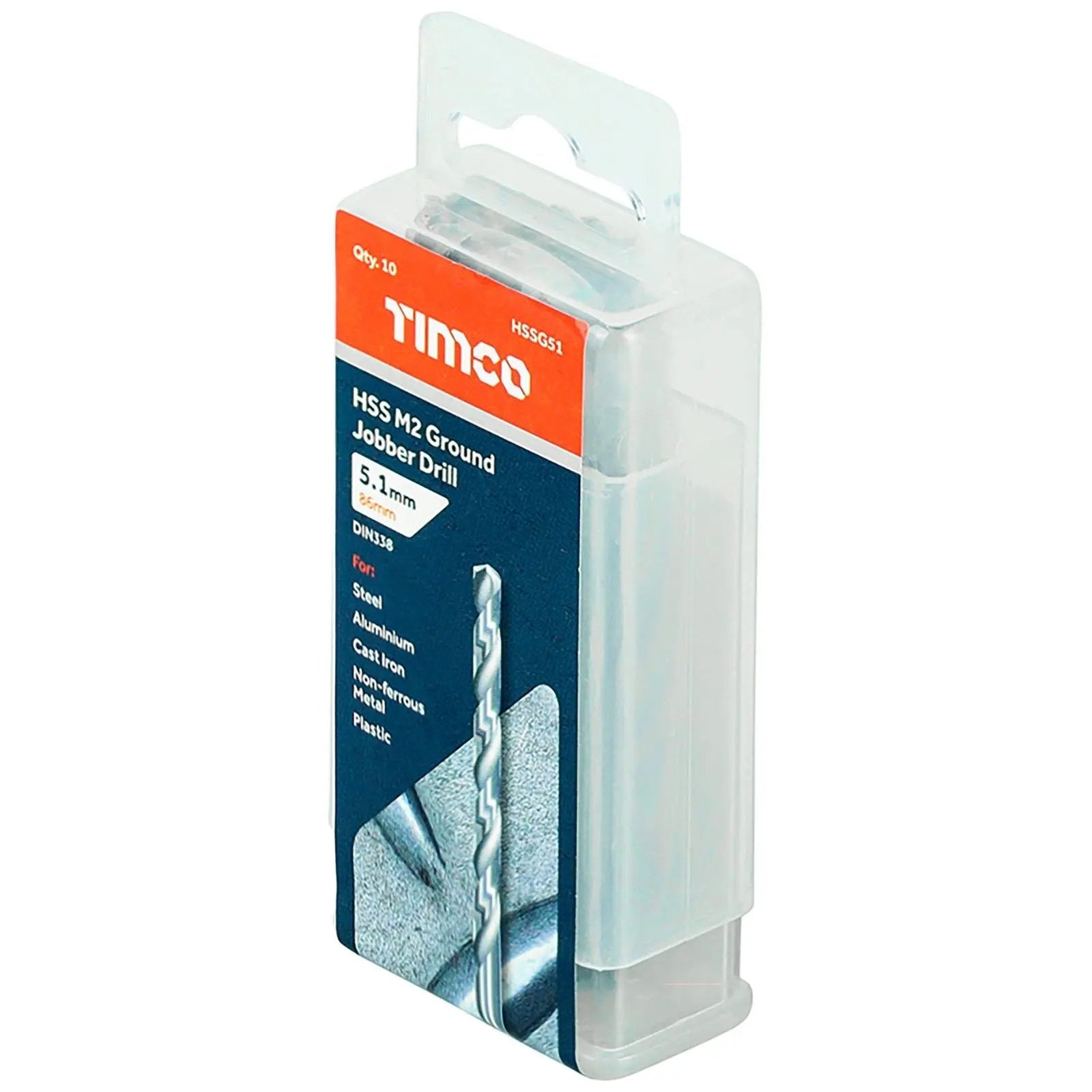 TIMCO HSS Drill Bits M2 Ground Jobber Drill Bit Pack DIN338 - Choose Size  White Rose Tools