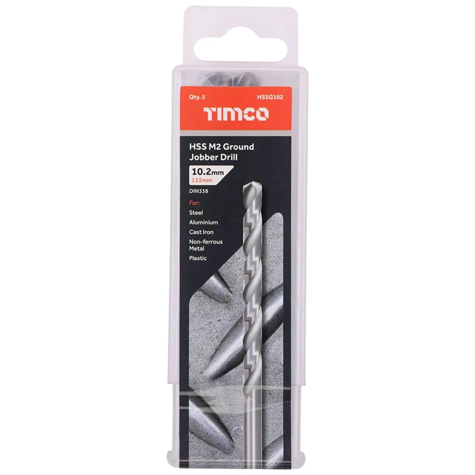 TIMCO HSS Drill Bits M2 Ground Jobber Drill Bit Pack DIN338 - Choose Size  White Rose Tools