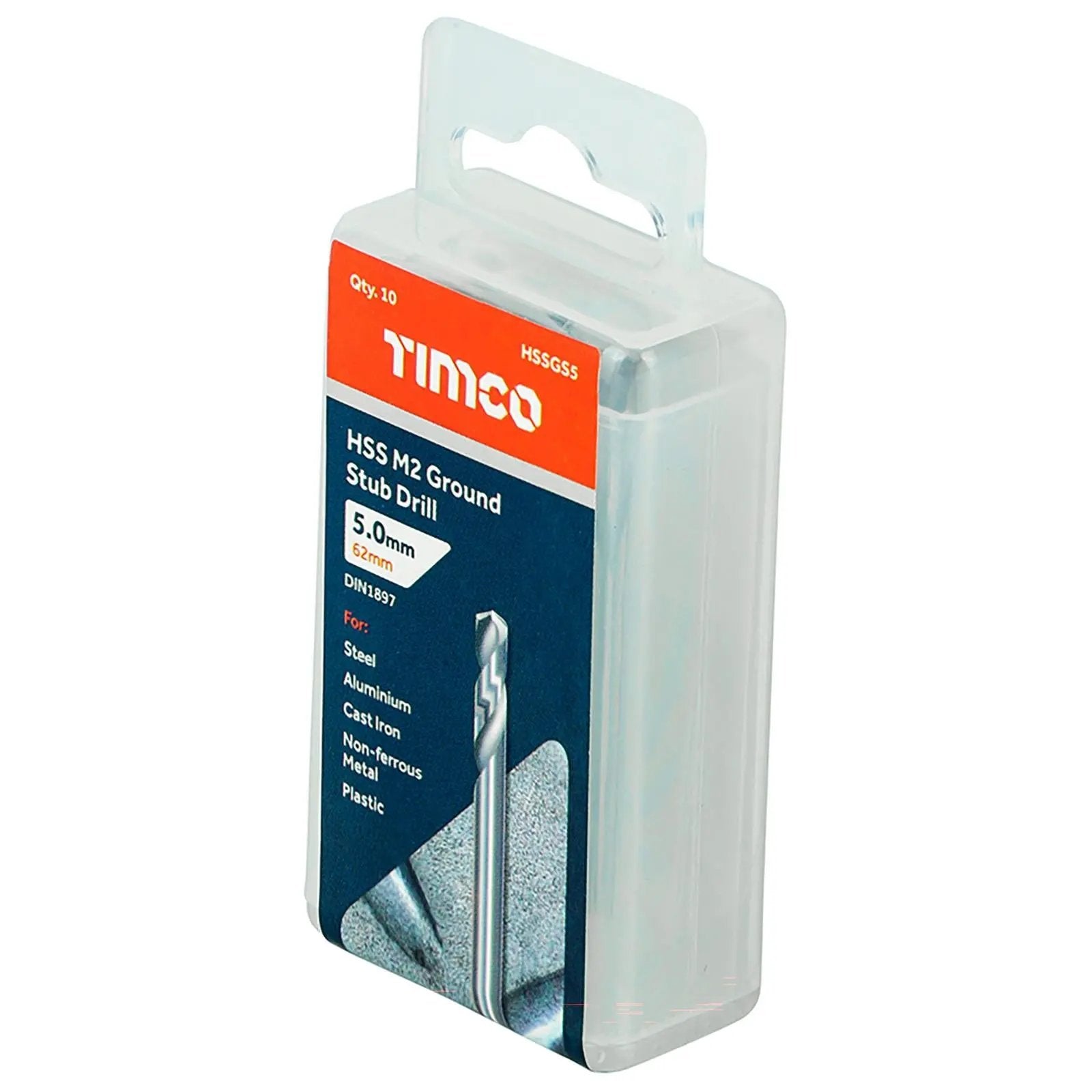 TIMCO HSS Drill Bits M2 Ground Jobber Drill Bit Pack DIN338 - Choose Size  White Rose Tools