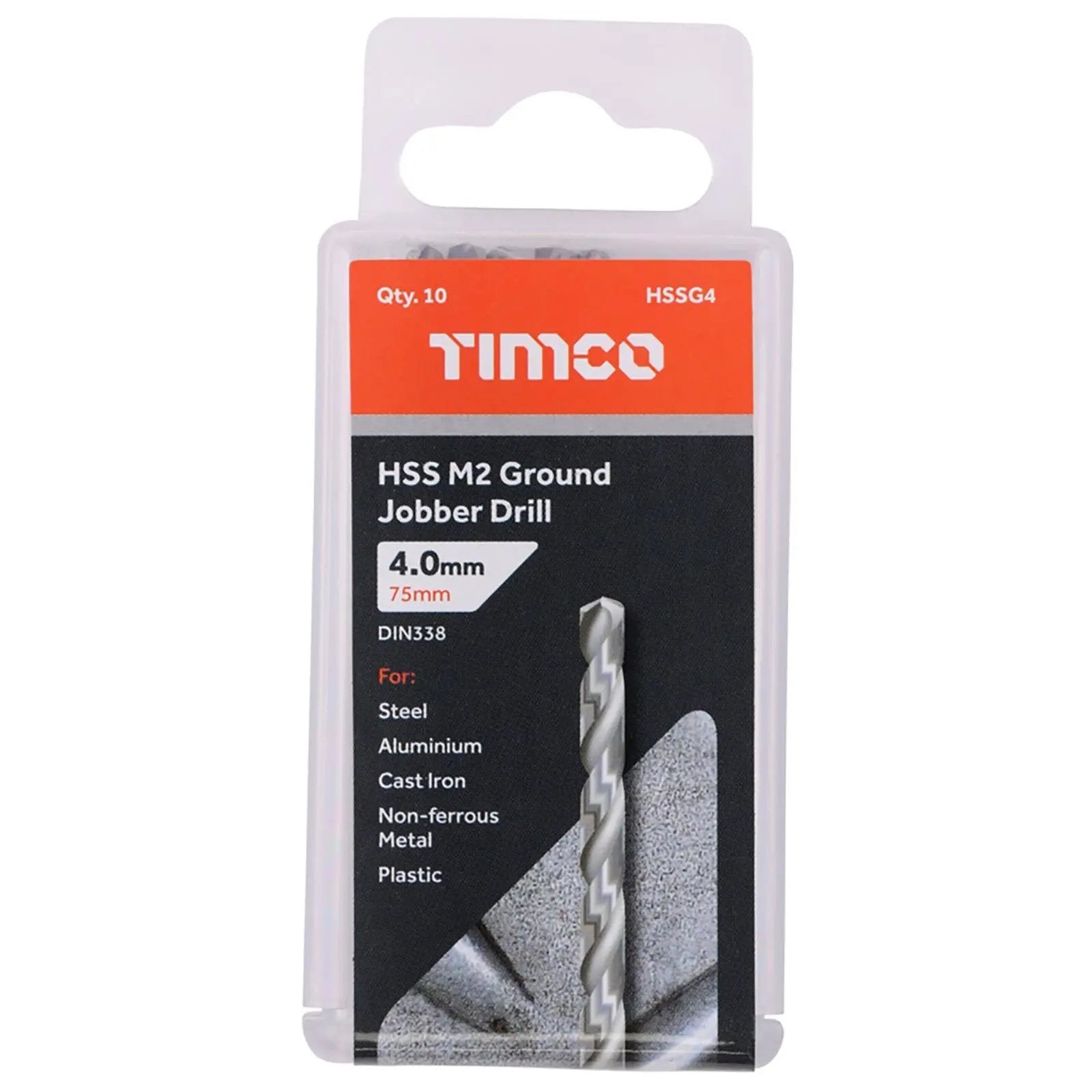 TIMCO HSS Drill Bits M2 Ground Jobber Drill Bit Pack DIN338 - Choose Size  White Rose Tools