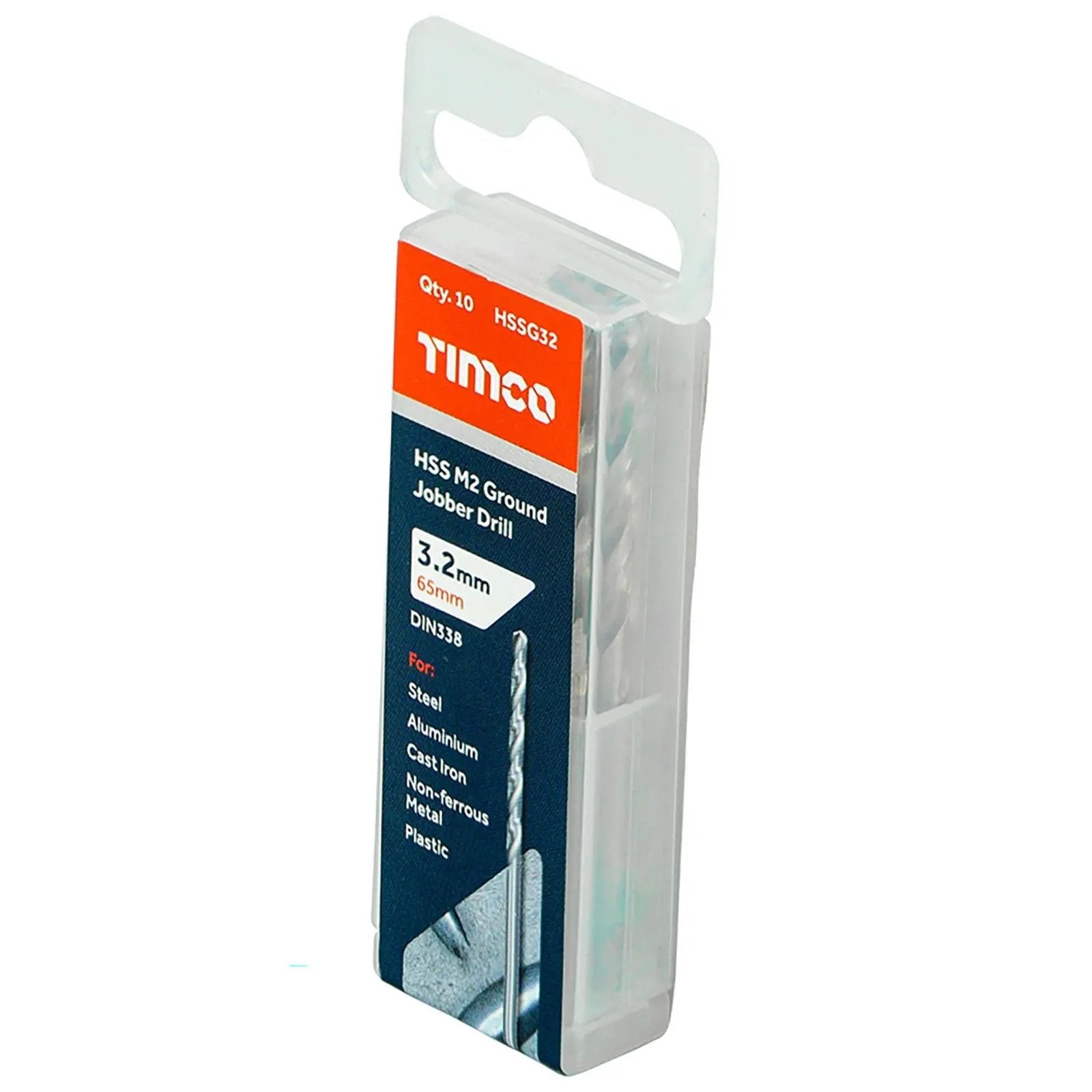 TIMCO HSS Drill Bits M2 Ground Jobber Drill Bit Pack DIN338 - Choose Size  White Rose Tools