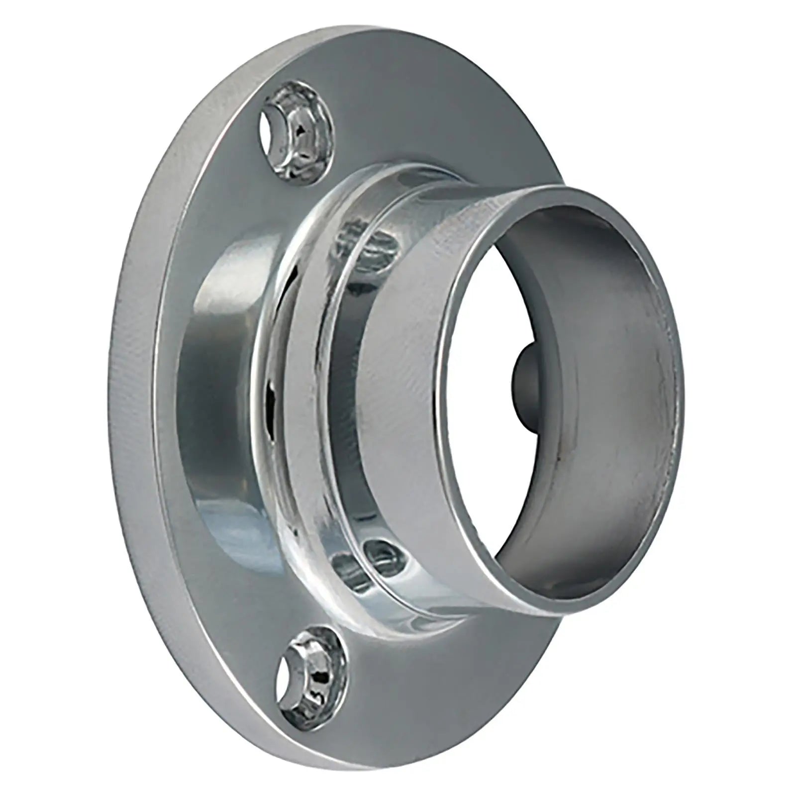 TIMCO Round Wardrobe Rail 25mm Diameter End Sockets Brackets Polished Chrome or White - Choose Length  White Rose Tools