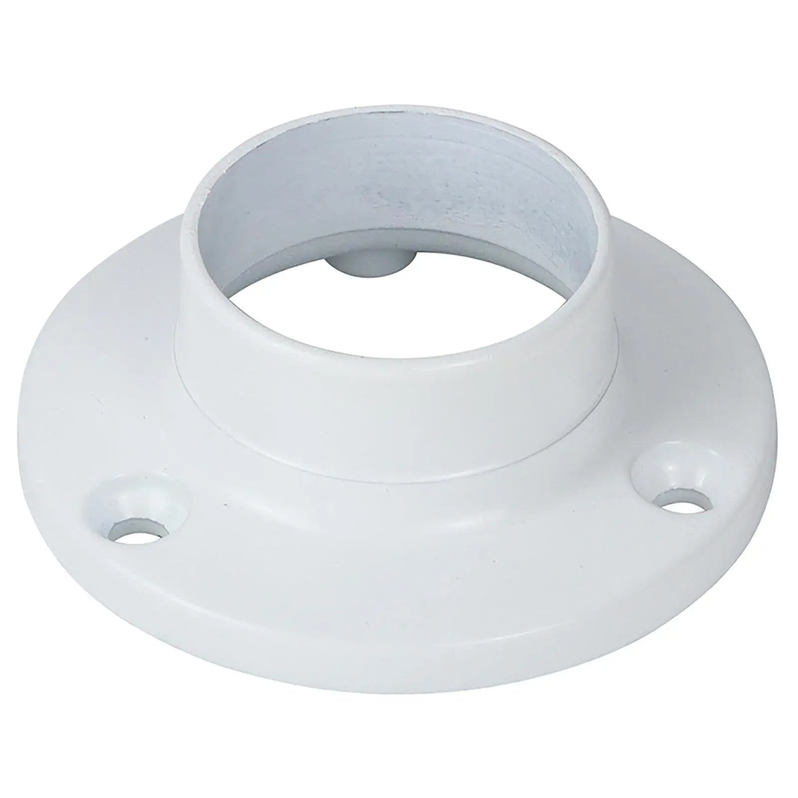 TIMCO Round Wardrobe Rail 25mm Diameter End Sockets Brackets Polished Chrome or White - Choose Length  White Rose Tools