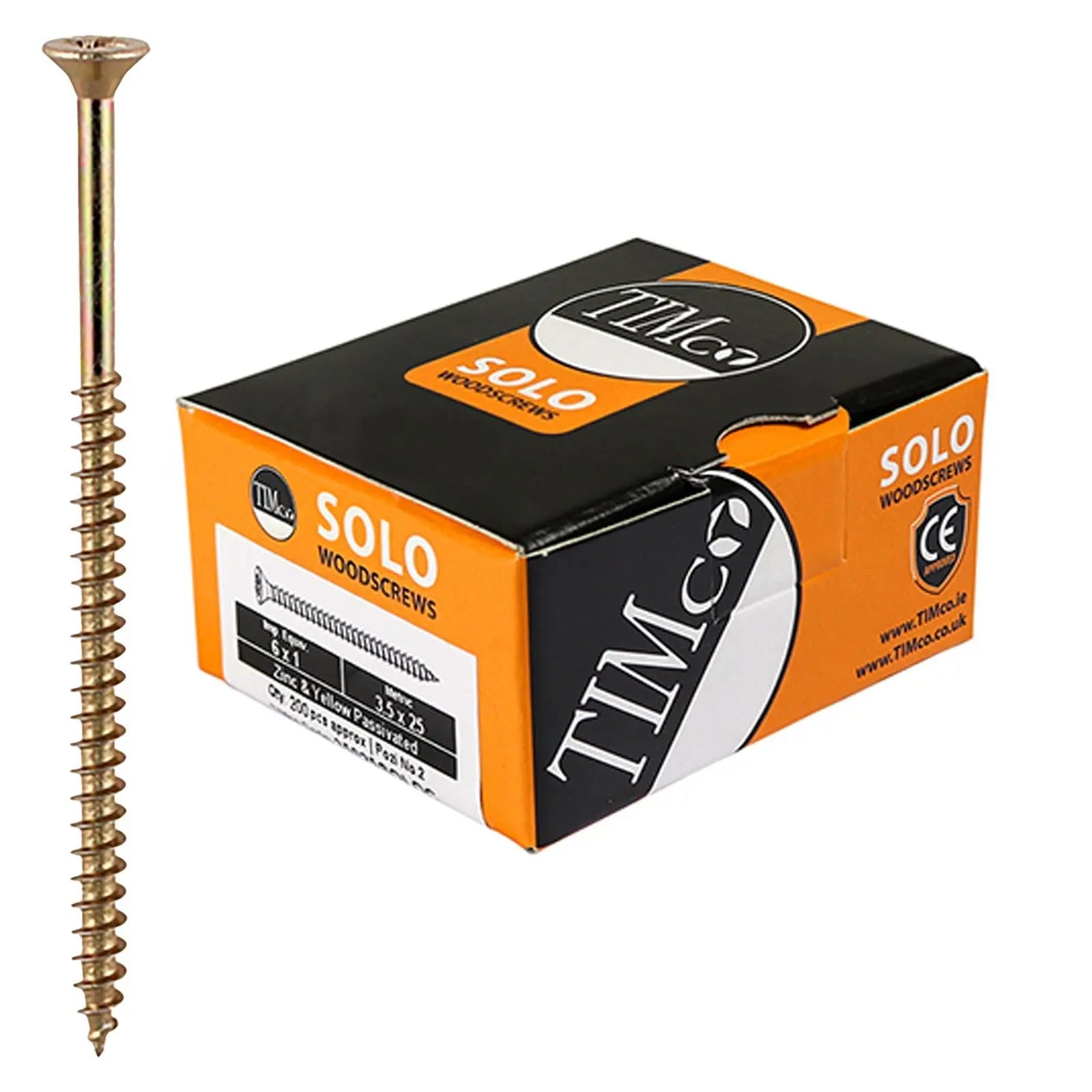 TIMCO SOLO Wood Screws Yellow Double Countersunk Pozi Boxed - Choose Size  White Rose Tools